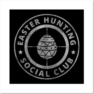 Easter Hunting Social Club T-Shirt - Funny Logo Posters and Art